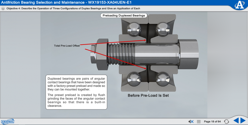 Antifriction Bearing Selection and Maintenance Interactive eLearning