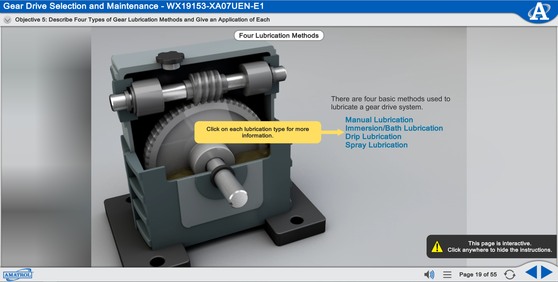 Gear Drive Selection and Maintenance Interactive eLearning