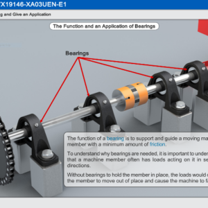 Amatrol's mechanical drives power transmission systems eLearning lesson describing function of a bearing