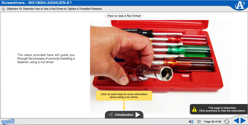 Screwdrivers Interactive eLearning
