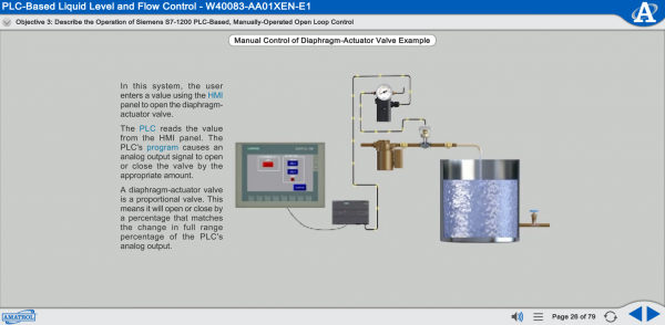Amatrol 99-PCS712 PLC Process Control Learning System - Siemens S7-1200 eLearning Sample