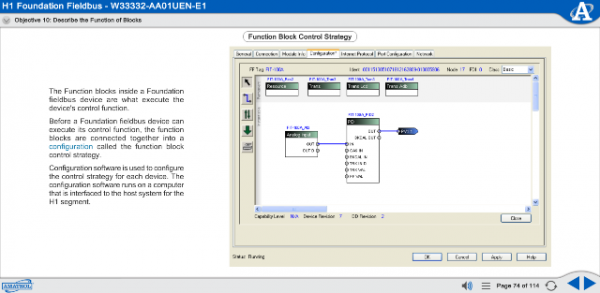 Amatrol T5552-FF1 Foundation Fieldbus Process Control 1 Learning System - AB L16 eLearning Sample