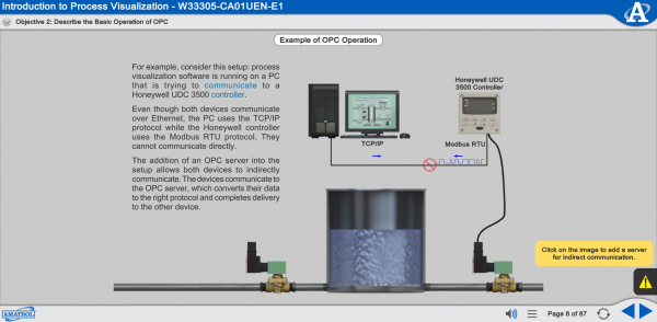 Amatrol T5552-S1 Process Visualization Process Control 1 Learning System eLearning Sample