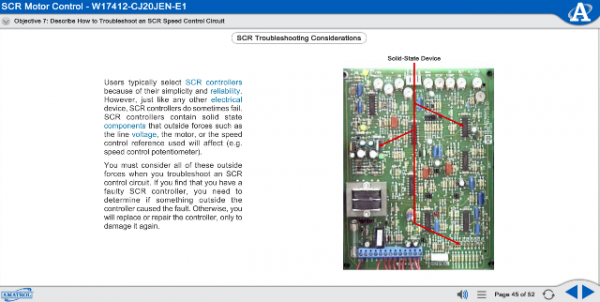Amatrol DC Drive with SCR Speed Control Learning System (85-MT5F) eLearning Curriculum Sample