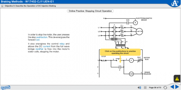 Amatrol Motor Braking Learning System (85-MT5A) eLearning Curriculum Sample