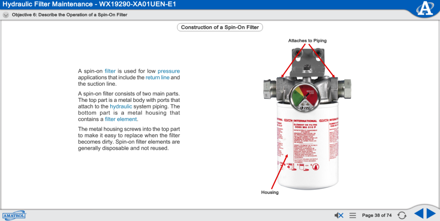 Hydraulics Maintenance eLearning Screenshot 3