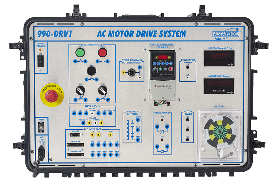 990-DRV1F AC Motor Drive System with FaultPro Troubleshooting Software