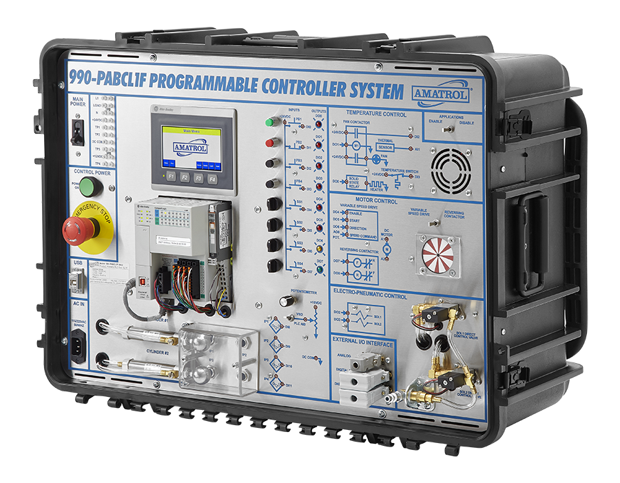 Amatrol Portable PLC Troubleshooting Learning System - AB CompactLogix (990-PABCL1F)