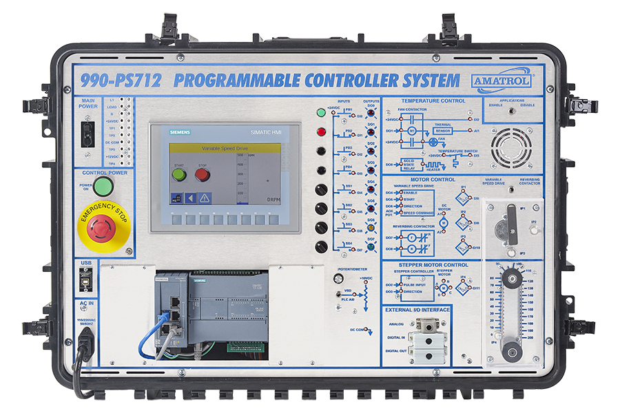 Amatrol Portable PLC Troubleshooting Learning System - Siemens S71200 (990-PS712F)