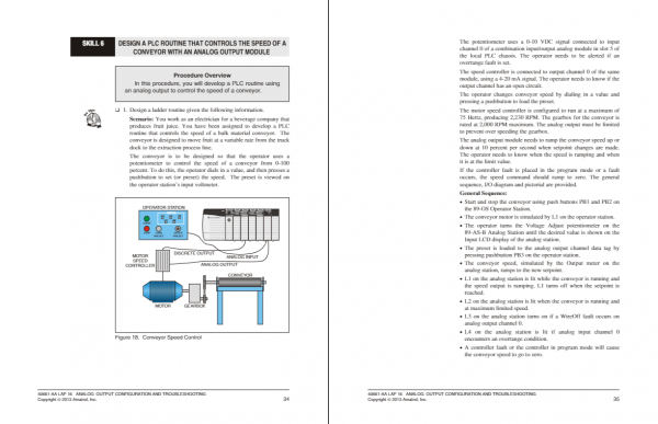 Amatrol PLC Analog Application Learning System - ControlLogix (89-AS-AB5500) Curriculum Sample