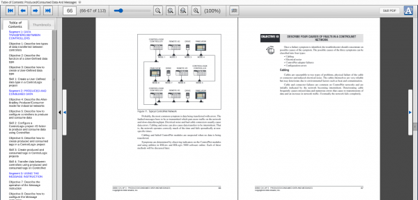 Amatrol PLC ControlNet Learning System - ControlLogix (89-CN-AB5500) eBook Curriculum Sample