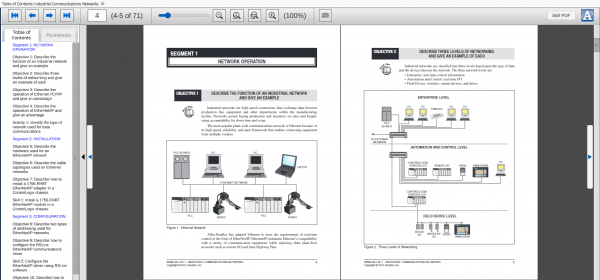 Amatrol PLC Ethernet Learning System - ControlLogix (89-EN-AB5500) eBook Curriculum Sample