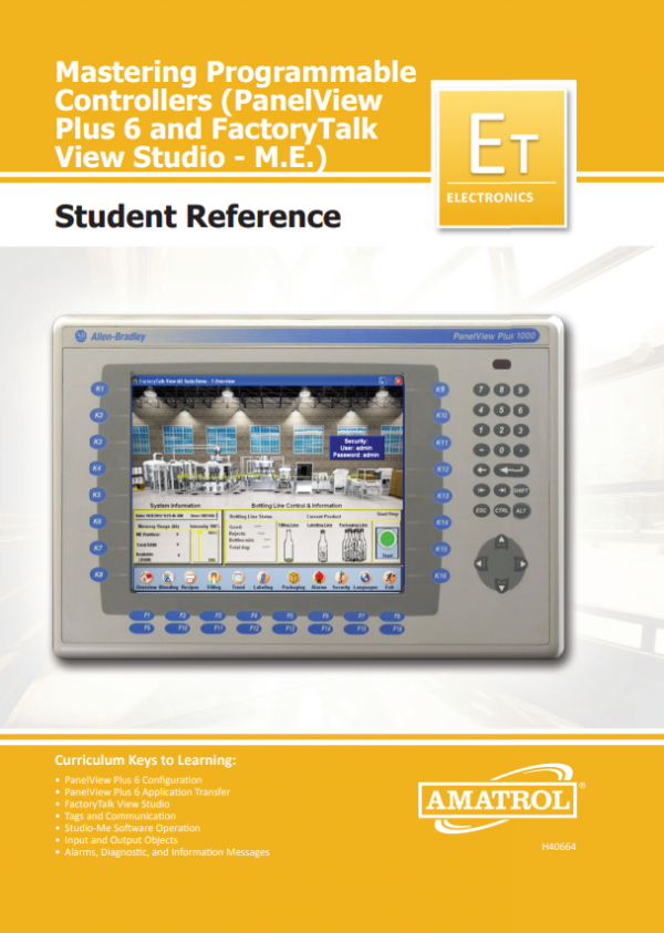 Amatrol PanelView Plus Learning System - AB ControlLogix (89-PVAB5500) Student Reference Guide