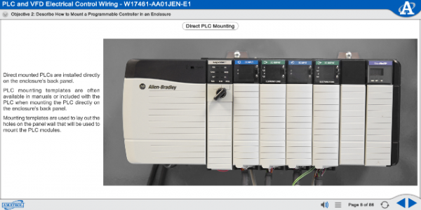 Amatrol VFD-PLC Wiring Wiring Learning System (85-MT6BA) eLearning Curriculum Sample