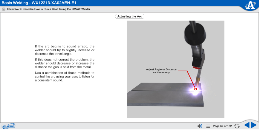 Basic Welding Adjusting the Arc Interactive eLearning