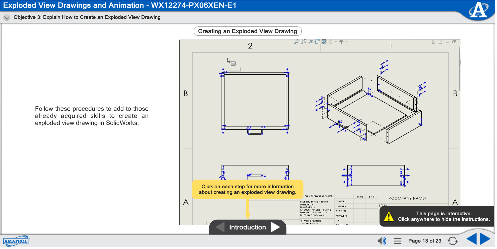 Exploded View Drawings and Animation Interactive eLearning