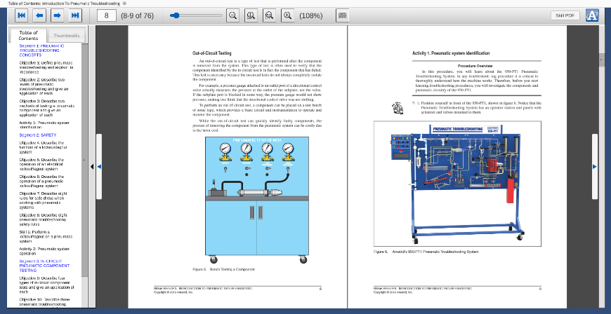 EB546 eBook Sample Showing Pneumatic System Identification and Introduction to Troubleshooting