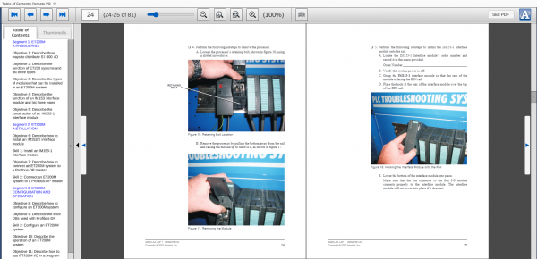 Amatrol PLC Distributed I-O Learning System - Siemens S7 (89-RIO-S7) eBook Curriculum Sample
