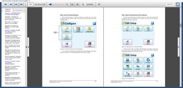 E33307 eBook Sample Showing the Configure and Edit Setup Submenus for a Data Acquisition Program