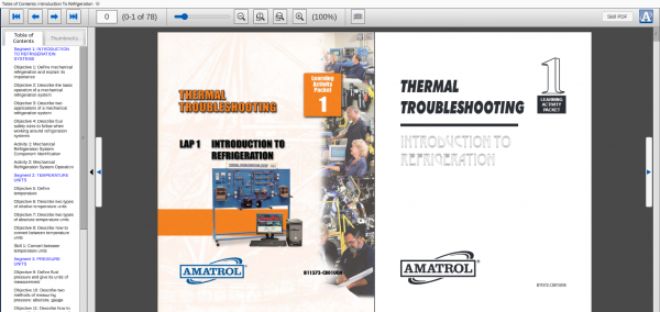 Amatrol Air Conditioning - Heat Pump Troubleshooting Learning System eBook Curriculum (E11572) Sample