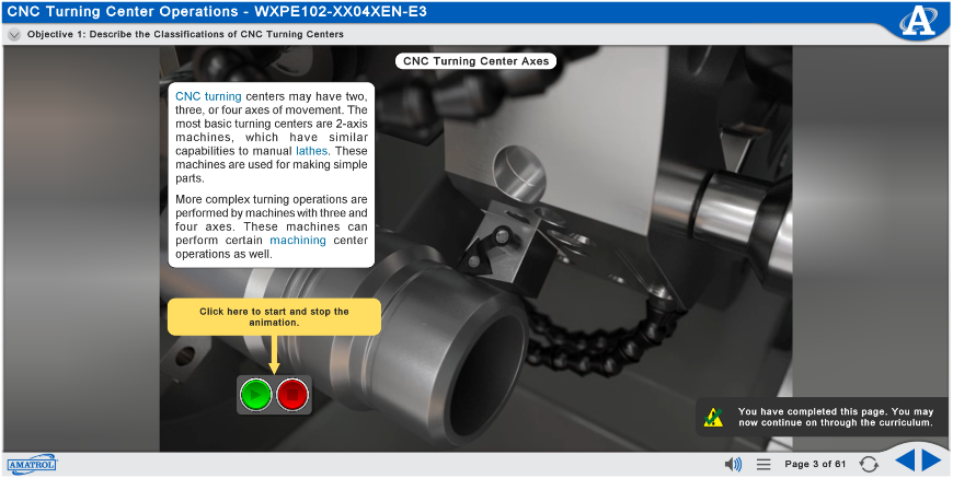 Principles of Machining Centers | Interactive eLearning - Amatrol