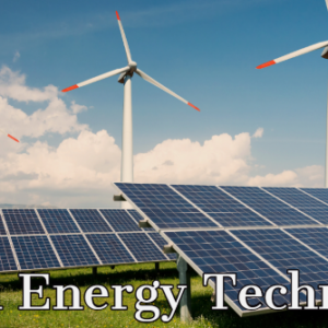 Green Energy Technology Program Featured Image Showing Solar Panels and Wind Turbines