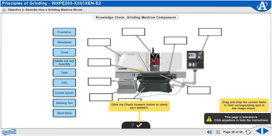 Grinding Machine Components eLearning