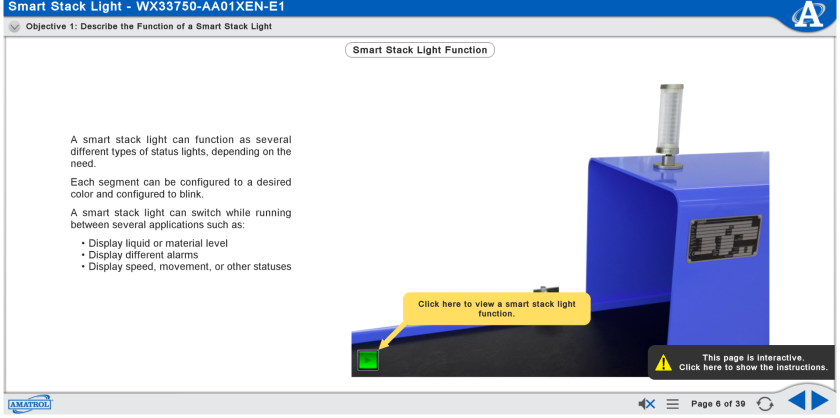 Smart Factory Stack Light Siemens S7-1500 Multimedia Courseware 1