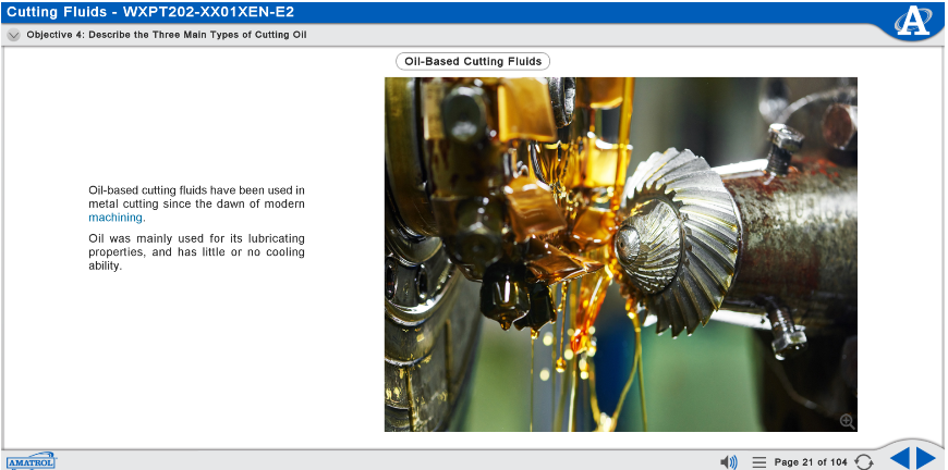Oil-Based Cutting Fluids Interactive eLearning