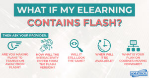 elearning contains discontinue flash