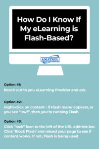 elearning flash discontinue - how do i know?