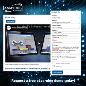 Amatrol's Industrial eLearning Contact Form