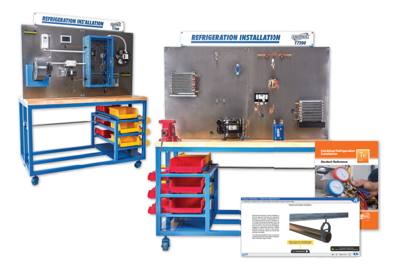 Combined-Refrigeration-Installation-Learning-System-T7200-Collage-Image-1