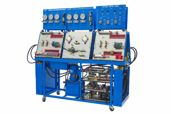 Amatrol Basic Fluid Power Learning System – Double Sided A-Frame Bench with Two Hydraulic Manifolds (850-CD1)