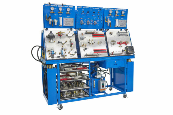 Amatrol Basic Fluid Power Learning System – Double Sided A-Frame Bench with Two Hydraulic Manifolds (850-CD1)