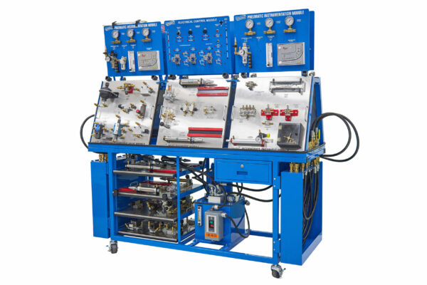 Amatrol Basic Fluid Power Learning System – Double Sided A-Frame Bench with Two Hydraulic Manifolds (850-CD1)